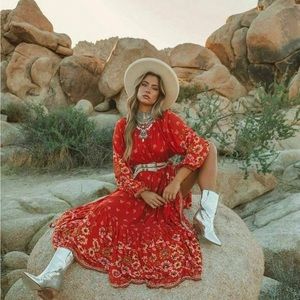 SPELL & THE GYPSY JONI GOWN 🔥CAMPFIRE🔥 S NWT MAXI DRESS